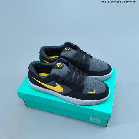 Nike SB Force 58 Black Dark Grey University Gold Light Grey EU 36-45 Skate Shoe - Unisex (BS-60573)