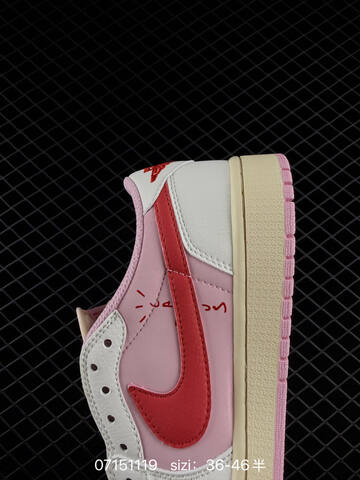 Jordan Travis Scott Air Jordan 1 Low OG Shy Pink IQ7604-100 35 5 36 36 5 37 Lifestyle - Women s BS-78967