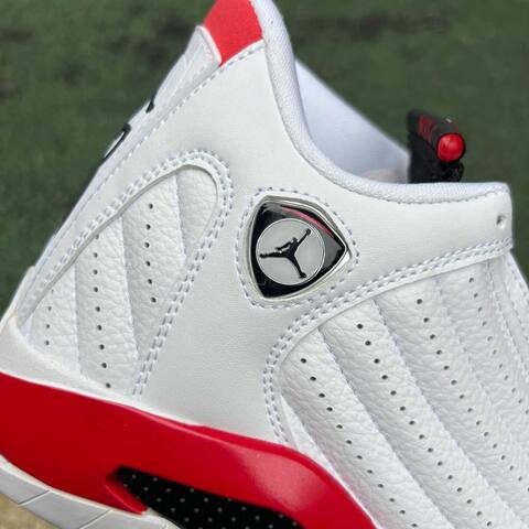 Jordan Air Jordan 14 Retro 487471 100 White Black Varsity Red US 8 5 UK 7 5 EUR 42 26 5cm BR 40 Basketball Shoe - Men s BS-87334
