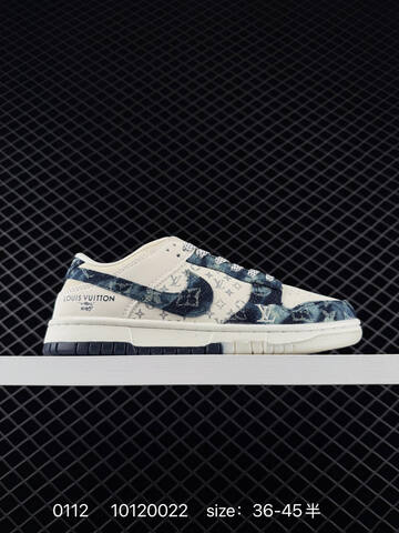 Nike Dunk SB Low White Blue Monogram Denim 36-45 Skate - Unisex (BS-73184)