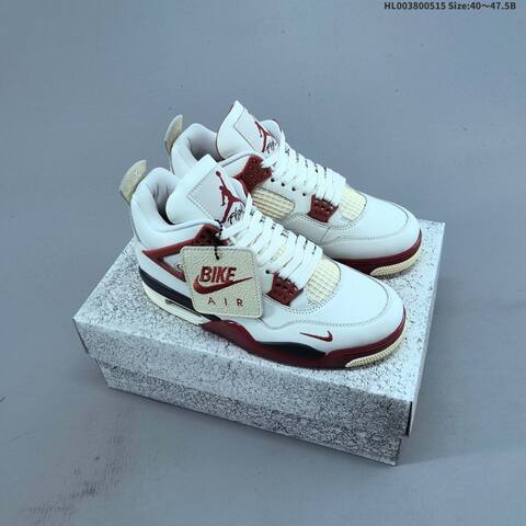 Jordan Air Jordan 4 Nigel Sylvester x Sail Cinnabar Sail Cinnabar Black 40 47 5 Basketball - Men's (BS-65971)