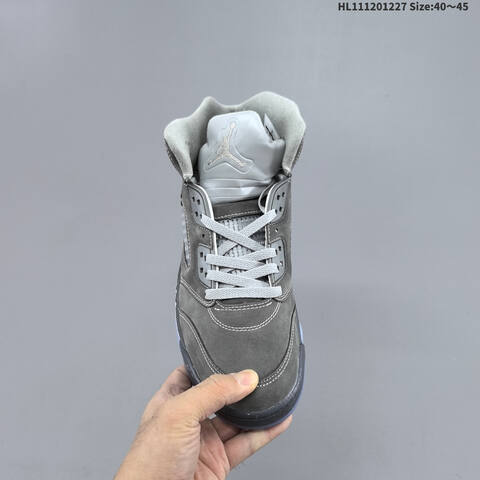 Jordan Air Jordan 5 Retro Grey White Ice Blue EU 40-45 Basketball - Men's (BS-67228)