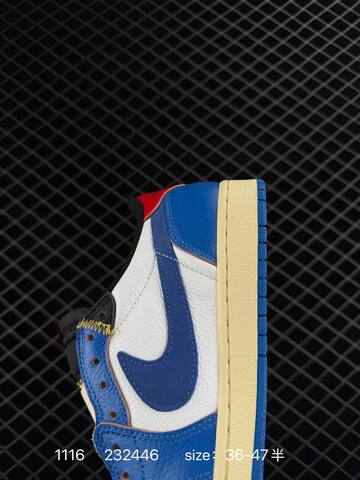 Jordan Air Jordan 1 Low White Blue Red Cream Black EU 36-47 Sneaker - Unisex BS-80257