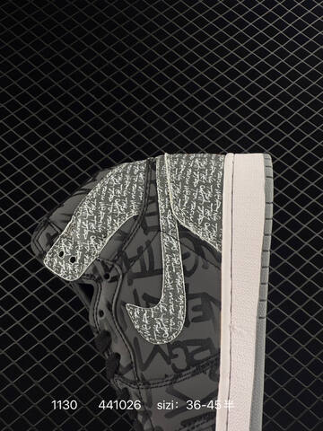 Jordan Air Jordan 1 Retro High OG Black Grey White EU 36-45 Basketball Shoe - Unisex BS-80147