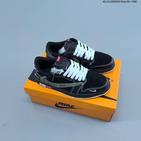 Jordan Air Jordan 1 Low Black Olive White EU 36-45 Basketball - Unisex (BS-65846)