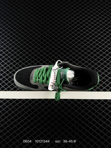 Nike Air Force 1 Low Black Grey Green White EU 36-45 Skate - Unisex (BS-70987)