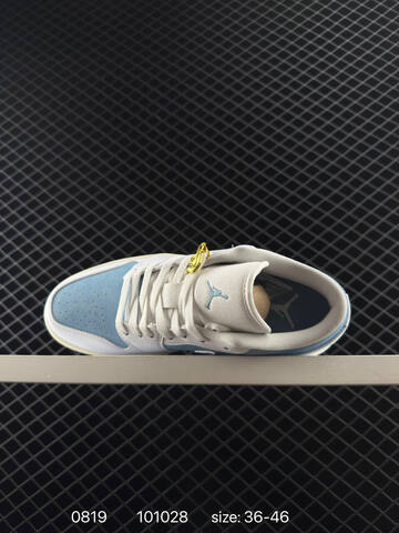 Jordan HQ2004-400 Air Jordan 1 Low White Light Blue Sail Gum EU 36-46 Sneaker - Unisex BS-80876