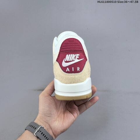 Jordan Air Jordan 3 Retro White Cream Red 36 47 5 Basketball - Unisex (BS-65999)