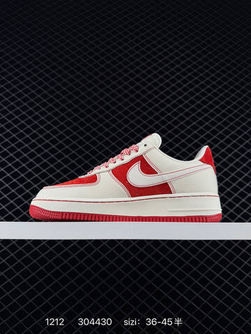 Nike Air Force 1 07 White Red EU 36-45 5 Lifestyle - Unisex (BS-73756)