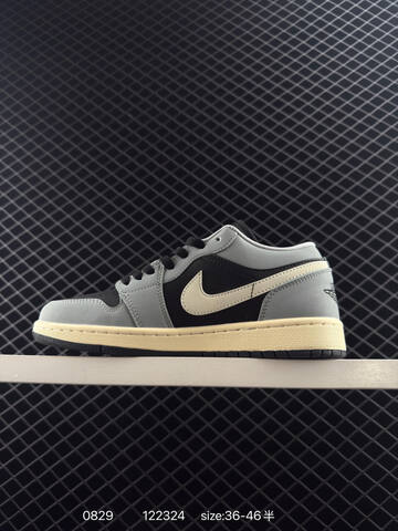 Jordan Air Jordan 1 Low Black Light Grey Pale Cream EU 36-46 Sneaker - Unisex BS-80809