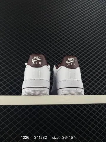 Nike Air Force 1 07 White Burgundy 36-45 5 Casual - Unisex BS-74549