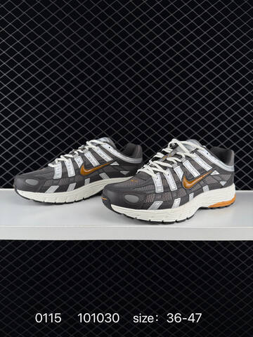 Nike P-6000 Grey White Orange EU 36-47 Running - Unisex (BS-73142)