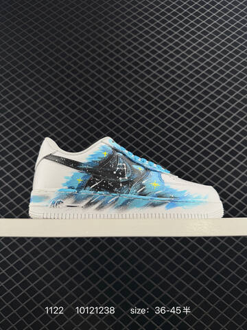 Nike Air Force 1 07 White Black With Multicolor Galaxy Custom Paint EU 36-45 5 Lifestyle - Unisex (BS-74053)