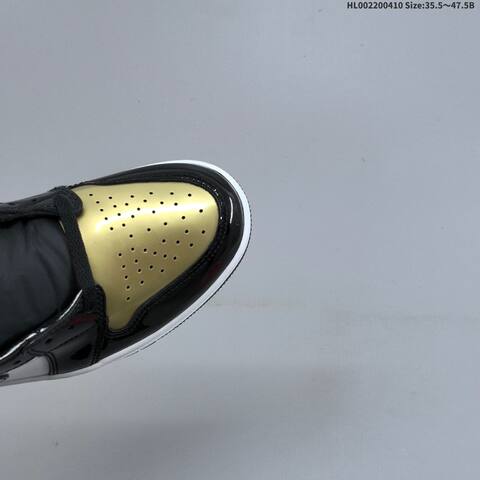 Jordan Air Jordan 1 High Golf Gold Toe Black White Metallic Gold 35 5-47 5 - Unisex (BS-66259)