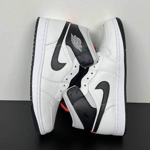 Jordan Air Jordan 1 Mid DQ8426-109 White Black Red Grey Sneaker BS-87164