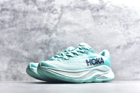 HOKA Rincon 4 Mint Green Navy Orange White Running Shoe Running Sneakers (BS-59410)