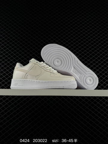 Nike Air Force 1 07 Low Two Colorways 1 Sail Off-white With White Outsole 2 White With Black Patent Leather Swoosh And Heel Accents White Outsole EU 36-45 Half Sizes Available Lifestyle - Unisex (BS-71891)