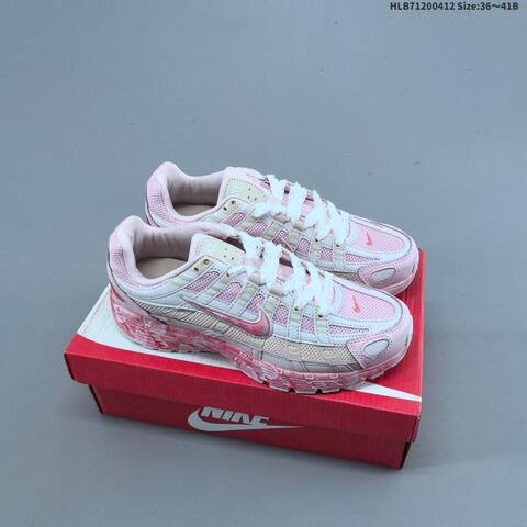 Nike P-6000 White Black Pink Beige EU 36-41 Running Shoe - Unisex BS-60788