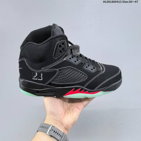 Jordan Air Jordan 5 Retro Black Crimson Mint Glow EU 36-47 Basketball - Unisex (BS-66208)