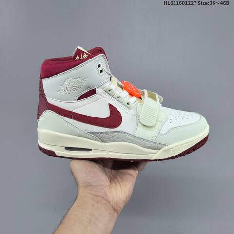 Jordan Air Jordan Legacy 312 White Burgundy Cream Gold 36 46B Basketball - Women's (BS-67245)