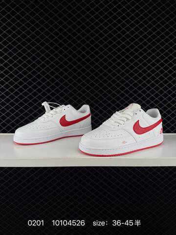 Nike Court Vision Low White Red 36-45 Casual - Unisex (BS-72861)