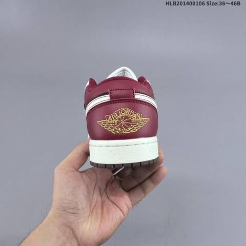 Jordan Air Jordan 1 Low OG White Brown Burgundy EU 36-46 Basketball - Unisex (BS-67074)