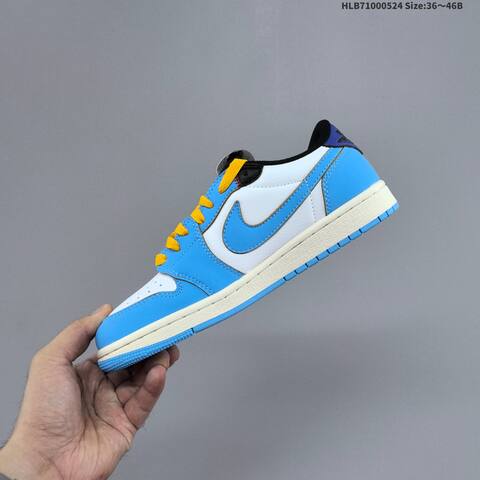 Jordan Air Jordan 1 Low White Black University Blue Varsity Red Yellow Purple EU 36-46 Lifestyle - Unisex (BS-65885)