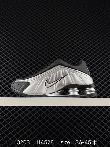 Nike Shox R4 HQ1988-100 Black Silver EU 36-42 5 Running - Unisex (BS-72837)