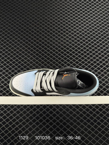 Jordan Air Jordan 1 Low Black White Light Blue Cream EU 36-46 Sneaker - Unisex (BS-80161)