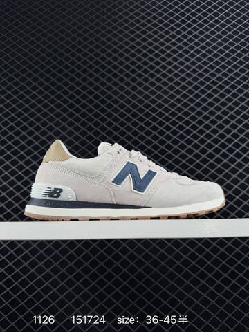 New Balance 574 WL574LS2 Off White Navy Beige Gum EU 36-45 Sneaker - Unisex (BS-82556)