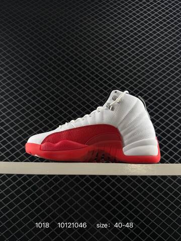 Jordan Air Jordan 12 Retro White Red Black EU 40-48 Basketball Shoe - Men s BS-80490