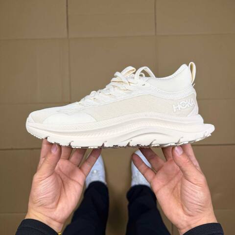HOKA ONE ONE Kawana Off White Cream Running Shoe Running Sneakers (BS-86895)
