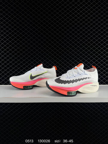 Nike Air Zoom Alphafly Next White Pink Orange Black Neon Green EU 36-45 Running - Unisex BS-71479