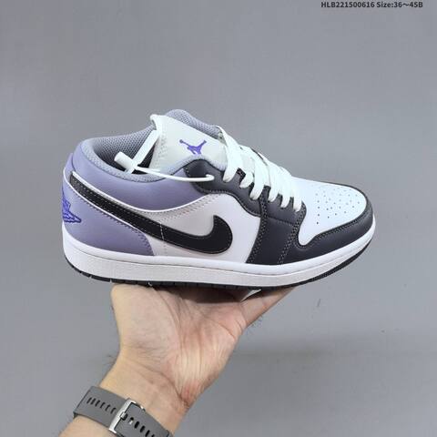 Jordan Air Jordan 1 Low White Black Lavender Blue EU 36-45 Basketball - Unisex (BS-65781)