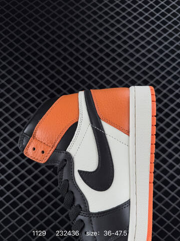 Jordan Air Jordan 1 High OG Shattered Backboard Black Orange White EU 36-47 5 Basketball Shoe - Unisex BS-80159