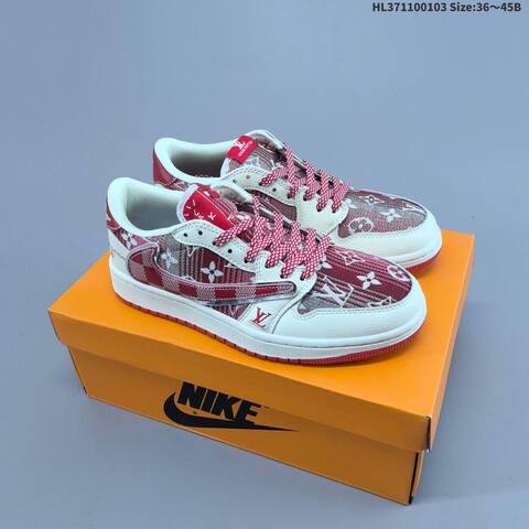 Jordan Air Jordan 1 Low x Travis Scott White Black Red EU 36-45 Lifestyle - Unisex (BS-67128)