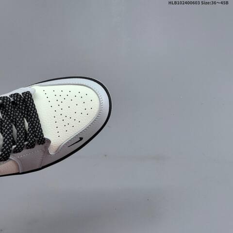 Jordan Air Jordan 1 Low Light Grey White Black EU 36-45 Basketball - Unisex (BS-65812)