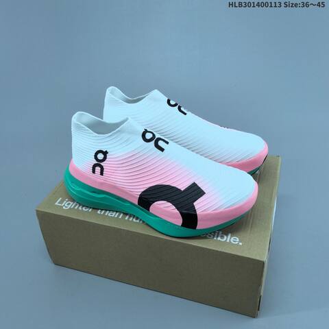 On Cloudboom Strike LS White Black Neon Yellow EU 36-45 Running Shoe Running Sneakers - Unisex (BS-69710)