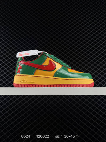 Nike Air Force 1 07 Green Yellow Red EU 36-45 Skate - Unisex (BS-71250)