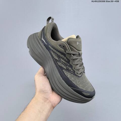 HOKA ONE ONE Bondi 8 TS CAGED TPU Black Grey EU 36-45 Running Shoe Running Sneakers - Unisex (BS-69384)
