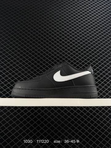 Nike Air Force 1 Low Supreme CU9225-001 Black White EU 36-45 5 Lifestyle - Unisex (BS-74465)