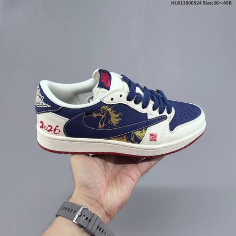 Nike Air Jordan 1 Low White Navy Red Gold EU 36-45 Lifestyle - Unisex (BS-65889)