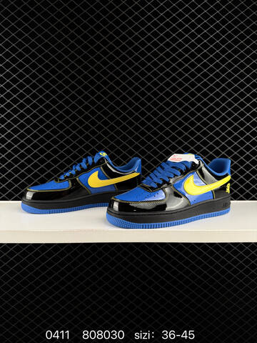 Nike Air Force 1 07 Black Blue Yellow EU 36-45 Lifestyle - Unisex (BS-72177)
