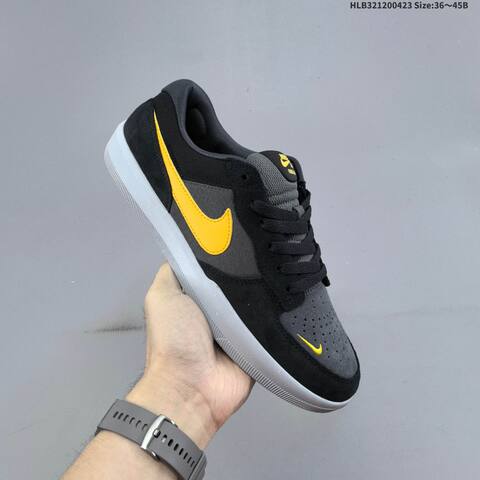 Nike SB Force 58 Black Dark Grey University Gold Light Grey EU 36-45 Skate Shoe - Unisex BS-60573