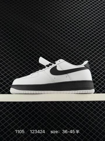 Nike Air Force 1 White Black EU 36-45 Lifestyle - Unisex (BS-74364)