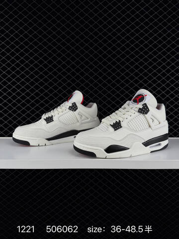 Jordan Air Jordan 4 Retro Flight Club Sail Black Red EU 36-48 5 Basketball Shoe - Unisex BS-80014