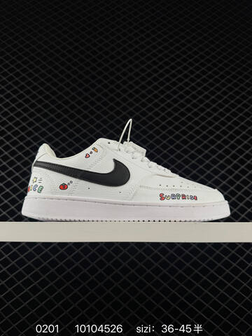 Nike Court Vision Low White Black EU 36-45 5 Casual - Unisex (BS-72853)