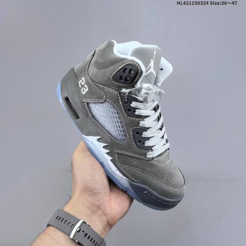 Air Jordan 5 Retro Wolf Grey Replica AIR JORDAN 5 Aj5 5 TP Lifestyle BS-66445