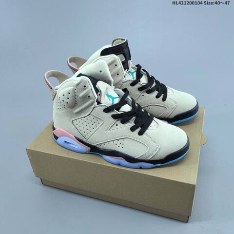 Jordan Air Jordan 6 Retro Pink Black Blue And White Black Blue EU 40-47 Basketball - Men s BS-67126