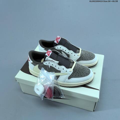 Jordan Travis Scott x Air Jordan 1 Low Pink White Cream EU 36-48 5 Casual - Unisex (BS-66136)